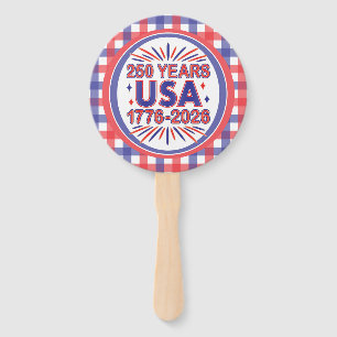 250 Years USA   1776–2026 Semiquincentennial Hand Fan