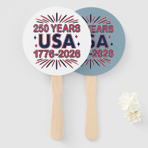 250 Years USA   1776–2026 Semiquincentennial Hand Fan