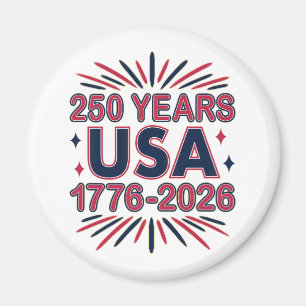 250 Years USA 1776–2026 Semiquincentennial Magnet