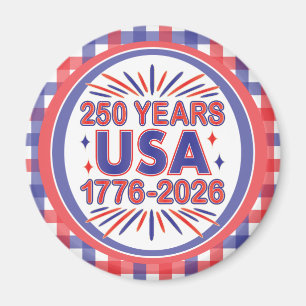 250 Years USA 1776–2026 Semiquincentennial Magnet
