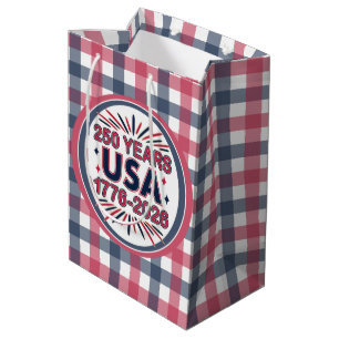 250 Years USA   1776–2026 Semiquincentennial Medium Gift Bag