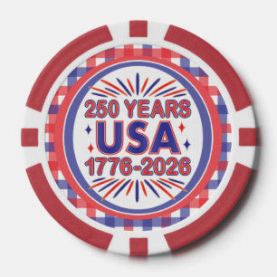 250 Years USA   1776–2026 Semiquincentennial Poker Chips