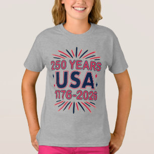 250 Years USA   1776–2026 Semiquincentennial T-Shirt