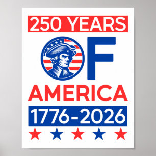 250 Years Usa American Revolution Semiquincentenni Poster