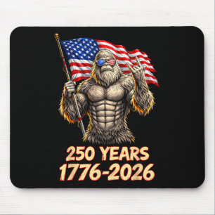 250 Years Usa Anniversary Bigfoot 4th Of July Amer Mouse Mat