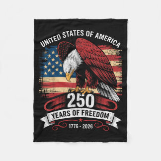 250 Years USA Flag American 250th Anniversary Fleece Blanket