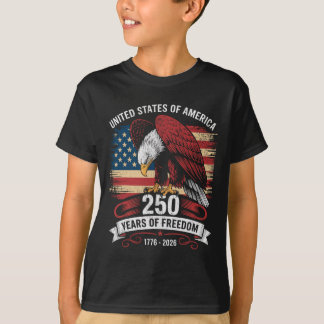 250 Years Usa Flag American 250th Anniversary Patr T-Shirt