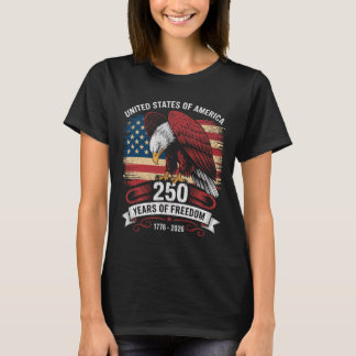 250 Years Usa Flag American 250th Anniversary Patr T-Shirt
