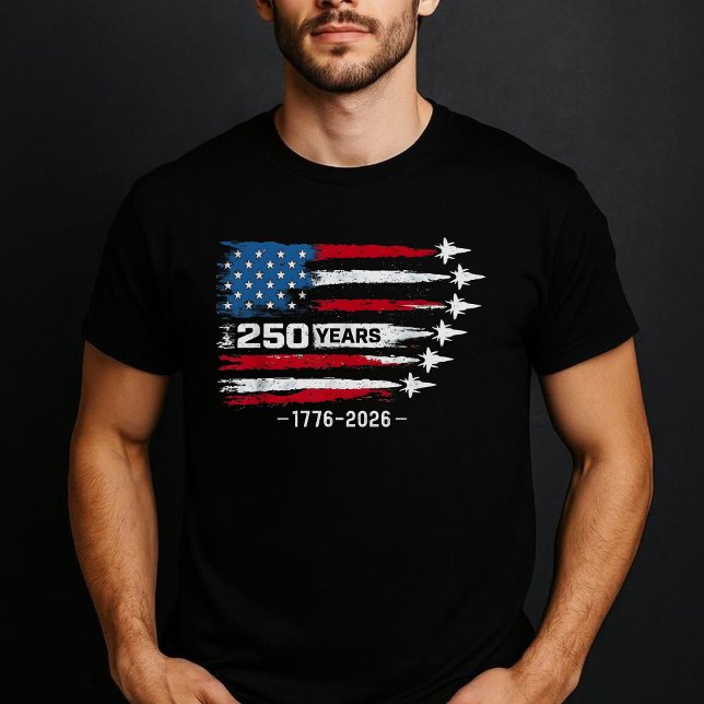 250 Years USA Jets Patriotic Red White Blue T-Shirt (Creator Uploaded)