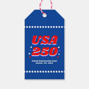 250 Years USA Party Personalized Patriotic Gift Tags