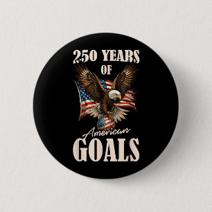 250 Years Usa Soccer Eagle 250th Anniversary 4th 6 Cm Round Badge
