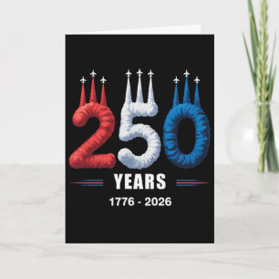 250 Years Vintage 1776 250th Anniversary 4th July Card