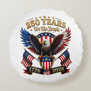 250 Years We The People Eagle Round Cushion