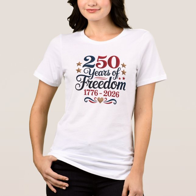 250 Years Womens Tri-Blend Shirt (Front)
