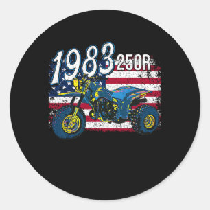 250r Atc 1983 83 4th Of July American  Classic Round Sticker