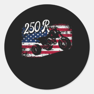 250r Atc 4th Of July American  Classic Round Sticker