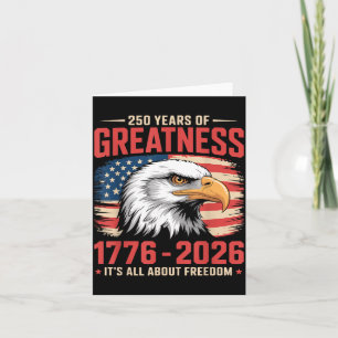 250th America 250 Years American Flag 250th Card