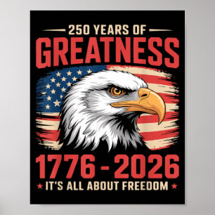 250th America 250 Years American Flag 250th Poster