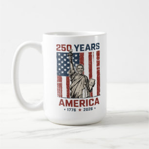 250th America Liberty Statue Obama Patriotic Strip Coffee Mug