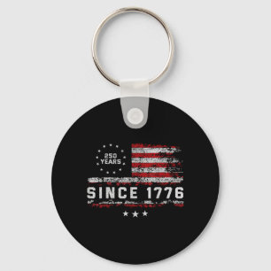 250th America US 250 Years Birthday July 4th Key Ring