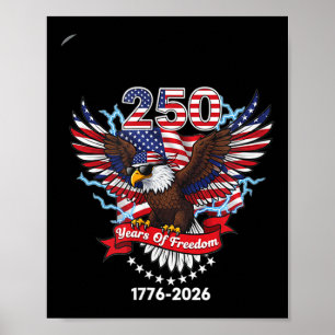 250th american birthday usa 1776-2026 anniversary poster