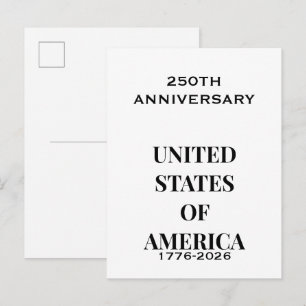 250th Anniversary 1776–2026 – USA Premium Lighter Postcard