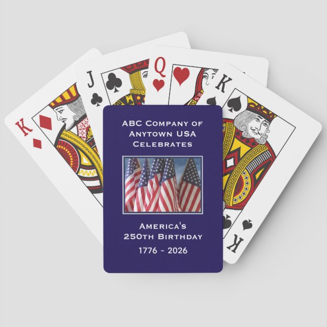 250th Anniversary 1776 to 2026 USA America Playing Cards (Back)