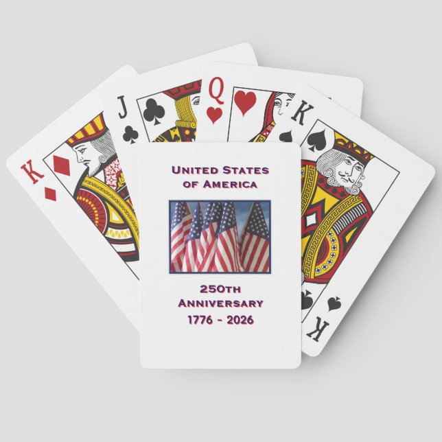 250th Anniversary 1776 to 2026 USA America Playing Cards (Back)
