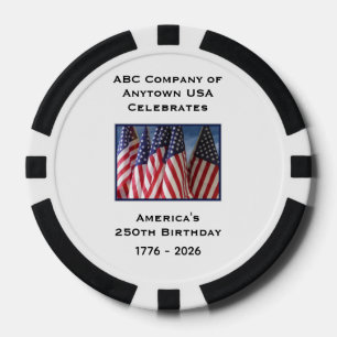 250th Anniversary 1776 to 2026 USA America Poker Chips
