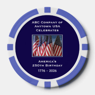250th Anniversary 1776 to 2026 USA America Poker Chips