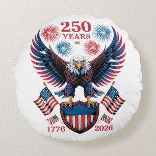 250th anniversary 250 years usa 1776 round cushion