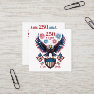 250th Anniversary 250 Years USA 1776 Square Business Card