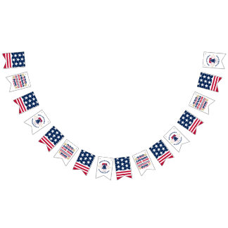 250th Anniversary America Patriotic bunting banner