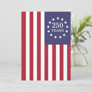 250th Anniversary America Patriotic USA Independen Holiday Card