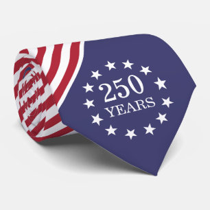 250th Anniversary America Patriotic USA Independen Tie