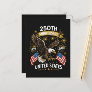 250th Anniversary Bald Eagle Celebration Holiday Postcard