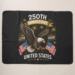 250th anniversary bald eagle celebration sherpa blanket