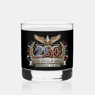 250th Anniversary Eagle Crest Whiskey Glass