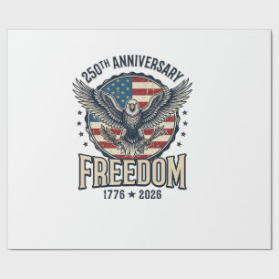 250th Anniversary Freedom Eagle Patriotic Vintage  Wrapping Paper