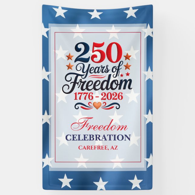 250th Anniversary Freedom Party Banner (Vertical)