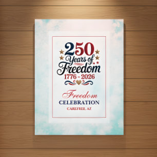 250th Anniversary Freedom Sky Poster