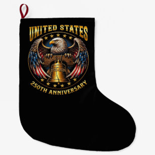 250th Anniversary Independence Day 1776 2026  Large Christmas Stocking