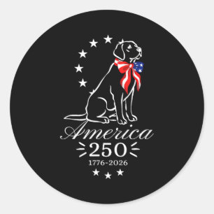 250th anniversary labrador retriever america 250 classic round sticker