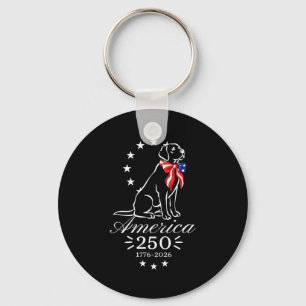 250th anniversary labrador retriever america 250 key ring