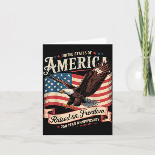 250th Anniversary Of Aamerica 4th Of July Us Flag Card