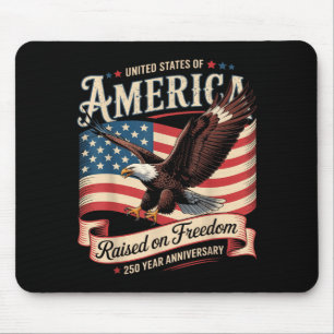 250th Anniversary Of Aamerica 4th Of July Us Flag Mouse Mat