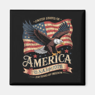 250th Anniversary Of Aamerica Usa Est 1776 Magnet