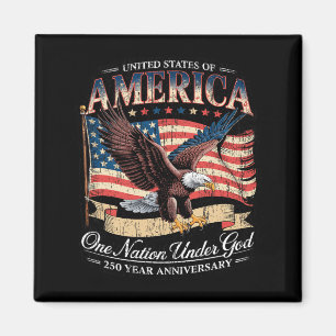 250th Anniversary Of Aamerica Usa Nation Under God Magnet