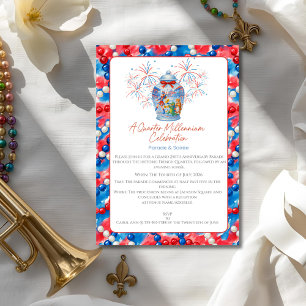 250th Anniversary Parade & Party Ginger Jar  Invitation