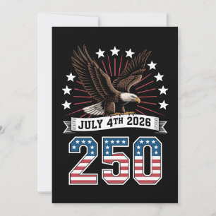 250th Anniversary Patriotic 4th Of July 1776 2026 Announcement